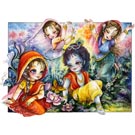 "Radha and Krishna with Gopis" T-Shirt